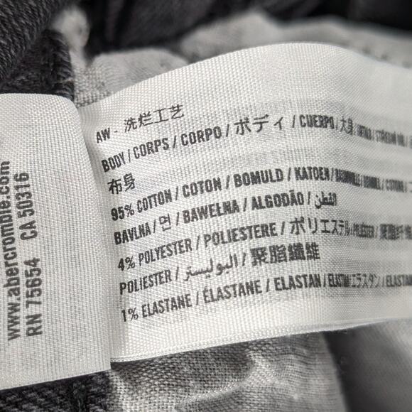 Hollister Slim Straight Jeans 28x30 Gray Wash Epic Flex Stretch Denim Men’s - Picture 3 of 5